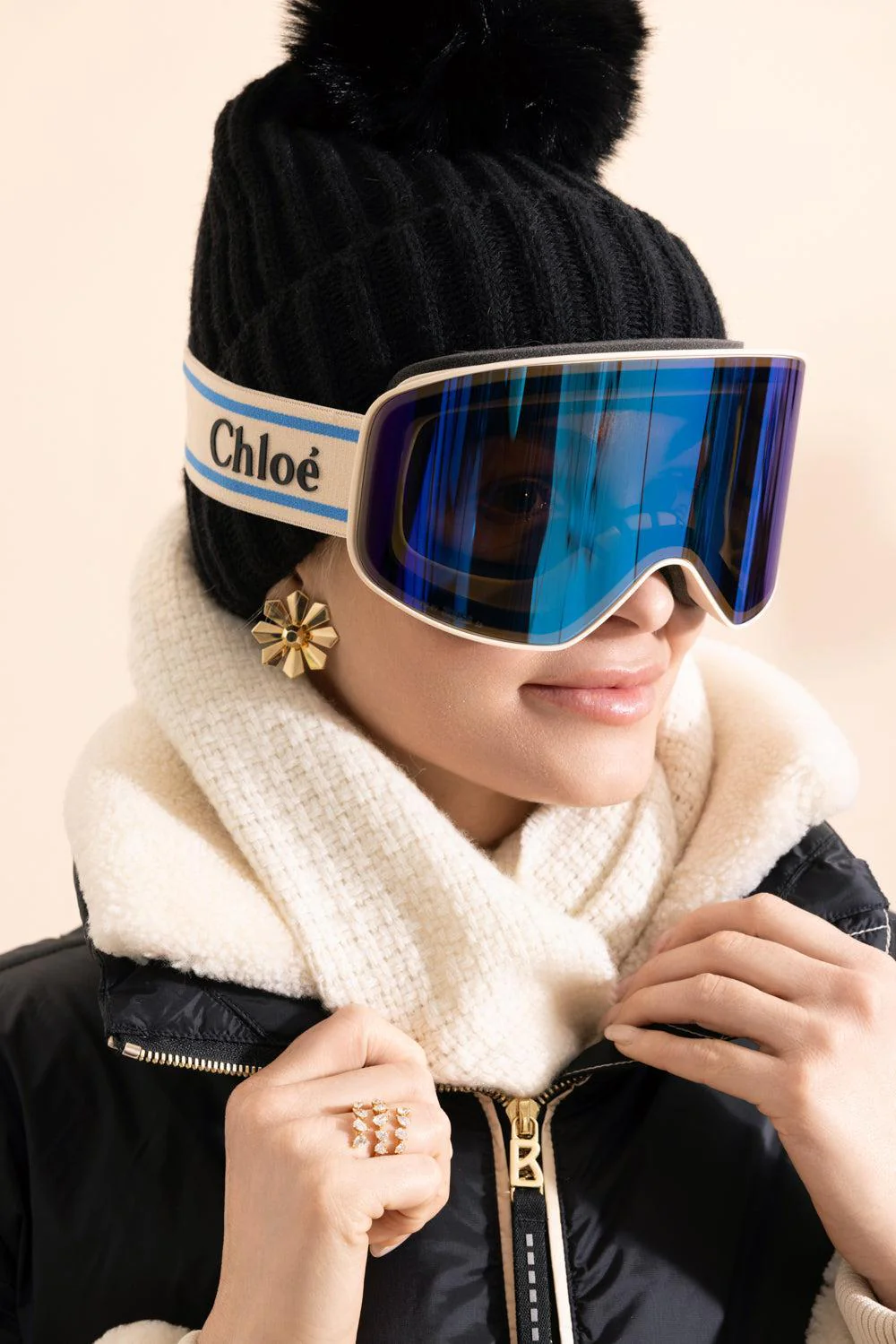 Cassidy Ski Goggles - Ivory Blue - Image 2