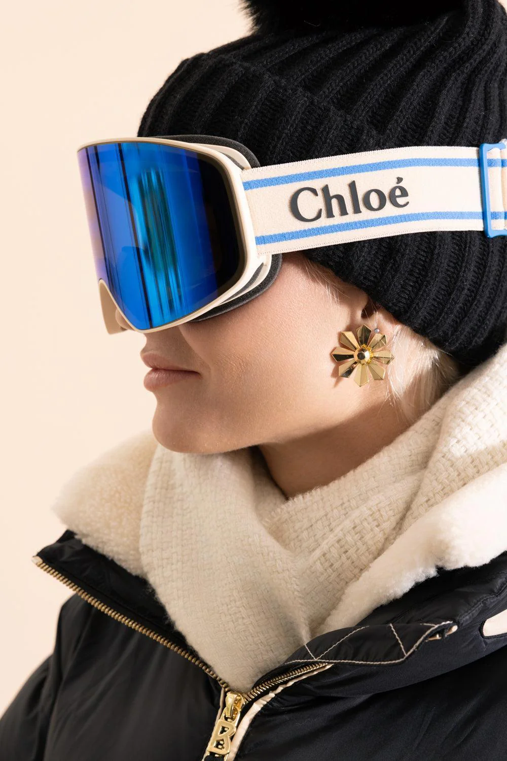 Cassidy Ski Goggles - Ivory Blue - Image 3