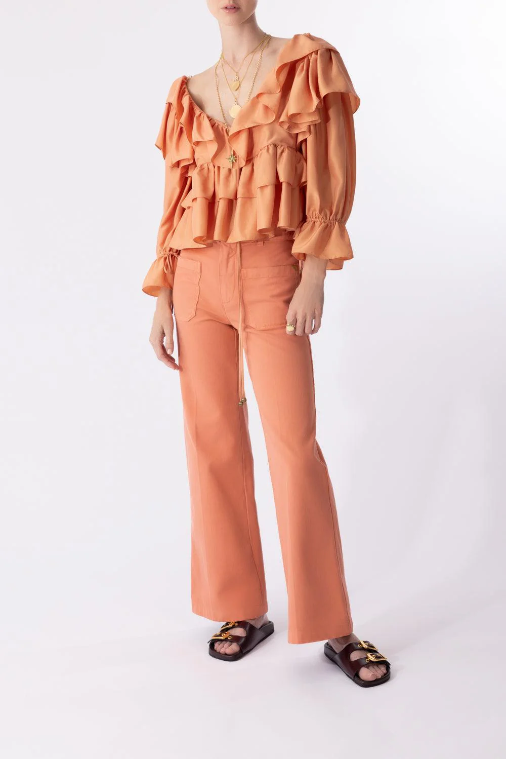 Cropped Bootcut Pants - Image 2
