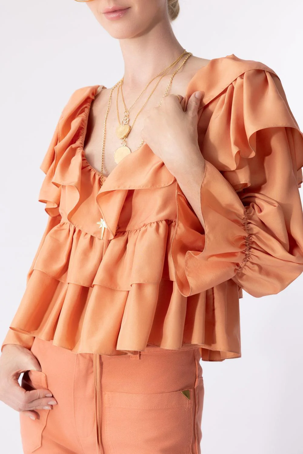 Cropped Ruffle Top - Image 3