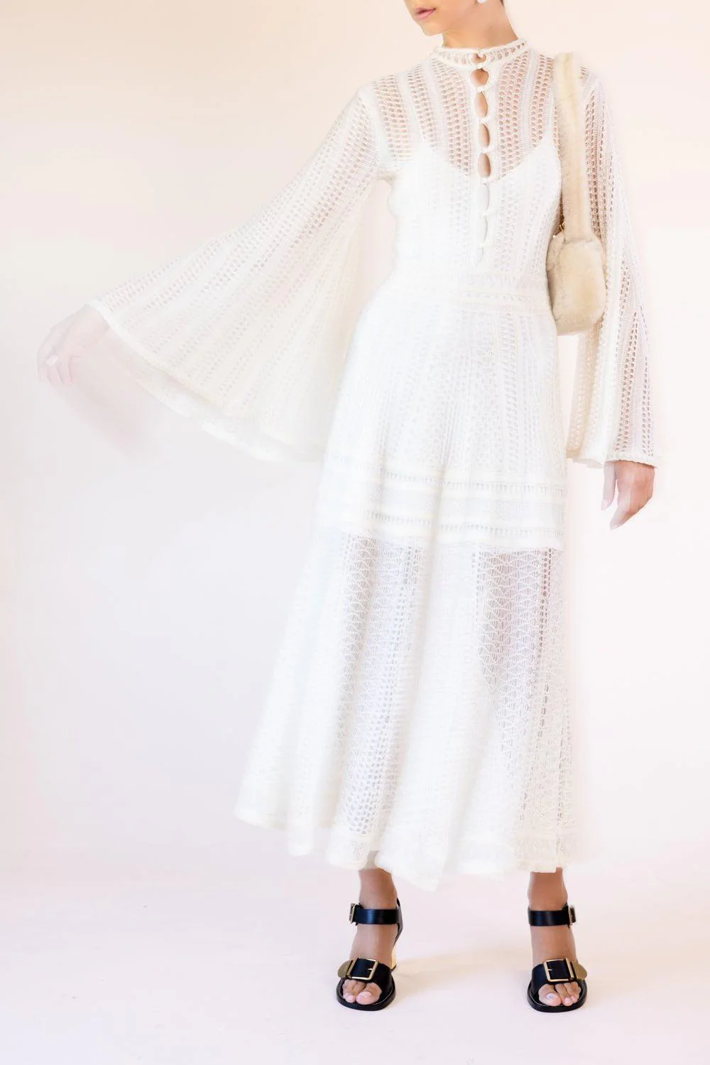 Eyelet Knit Maxi Dress - Image 2