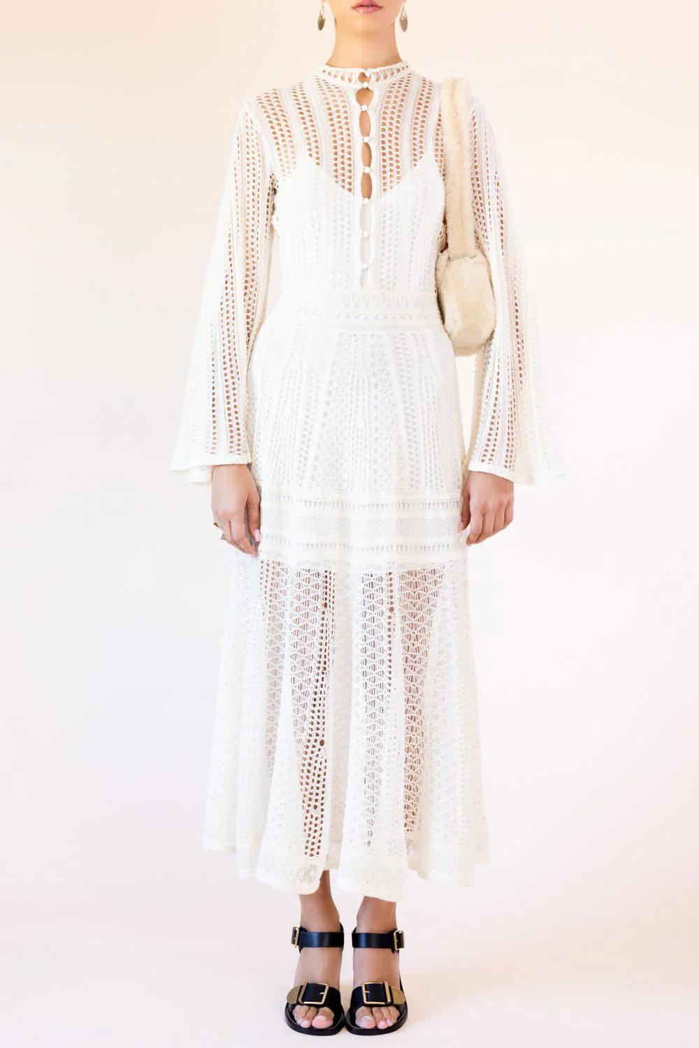 Eyelet Knit Maxi Dress - Image 3