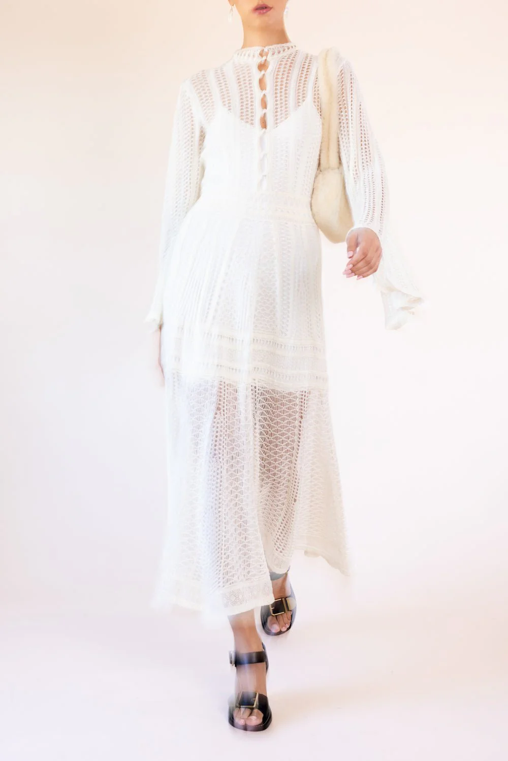 Eyelet Knit Maxi Dress - Image 4