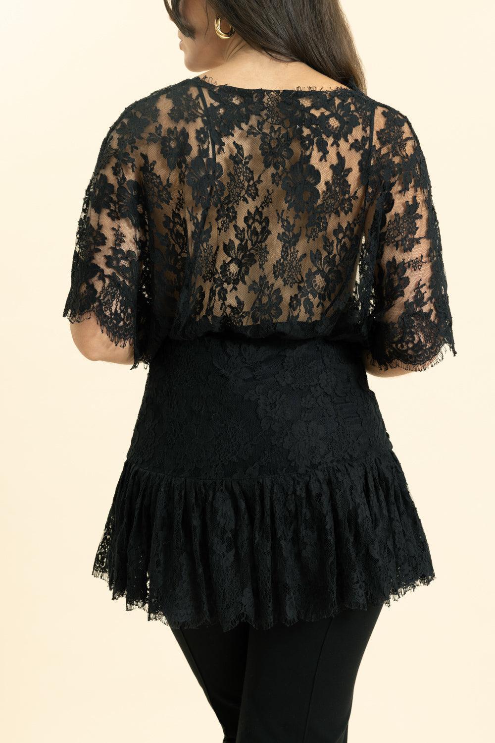 Fitted Ruffle Lace Top - Image 4