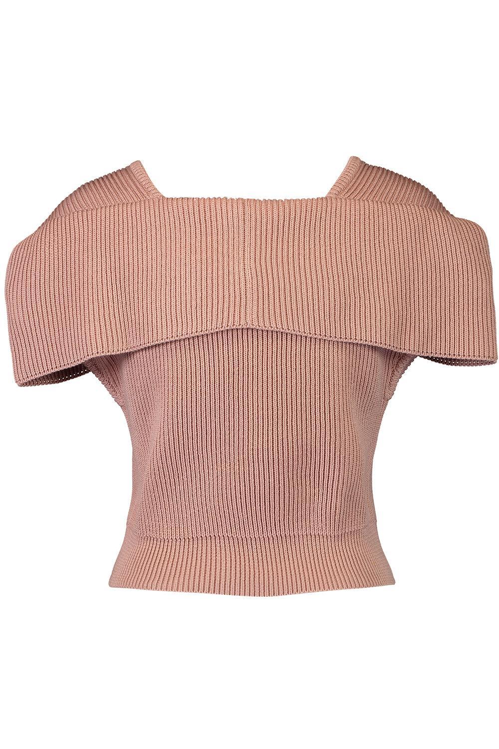 Foldover Button Knit Blouse - Image 5