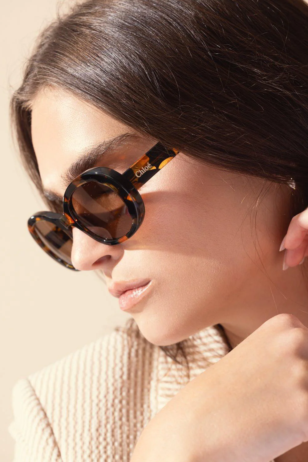 Round Sunglasses - Havana Tortoise - Image 2