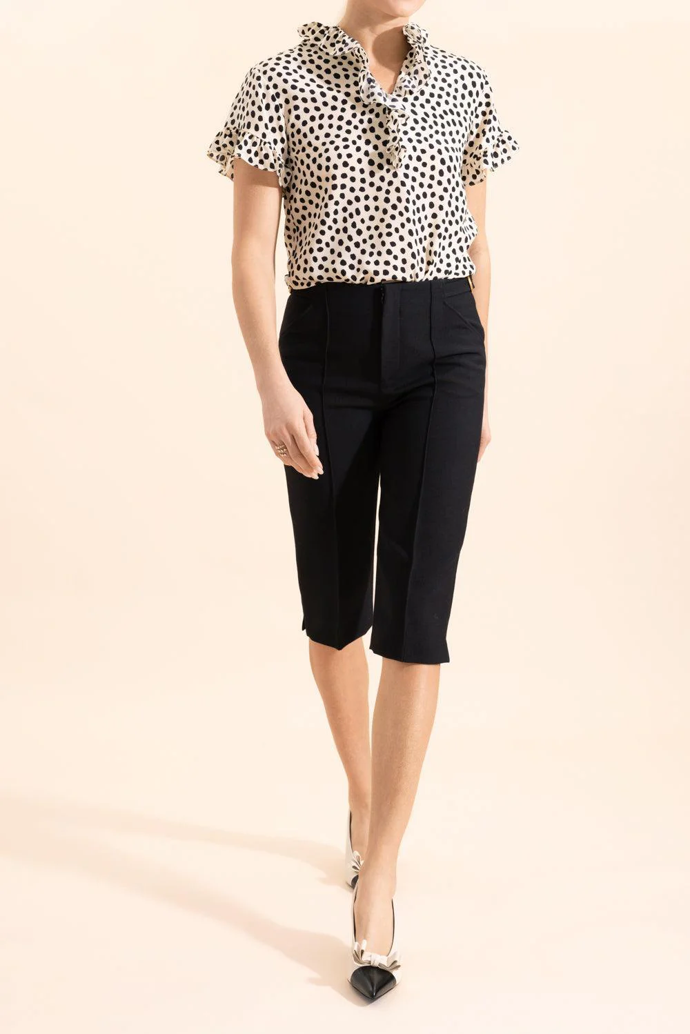 Short Sleeve Ruffle Blouse - Image 2
