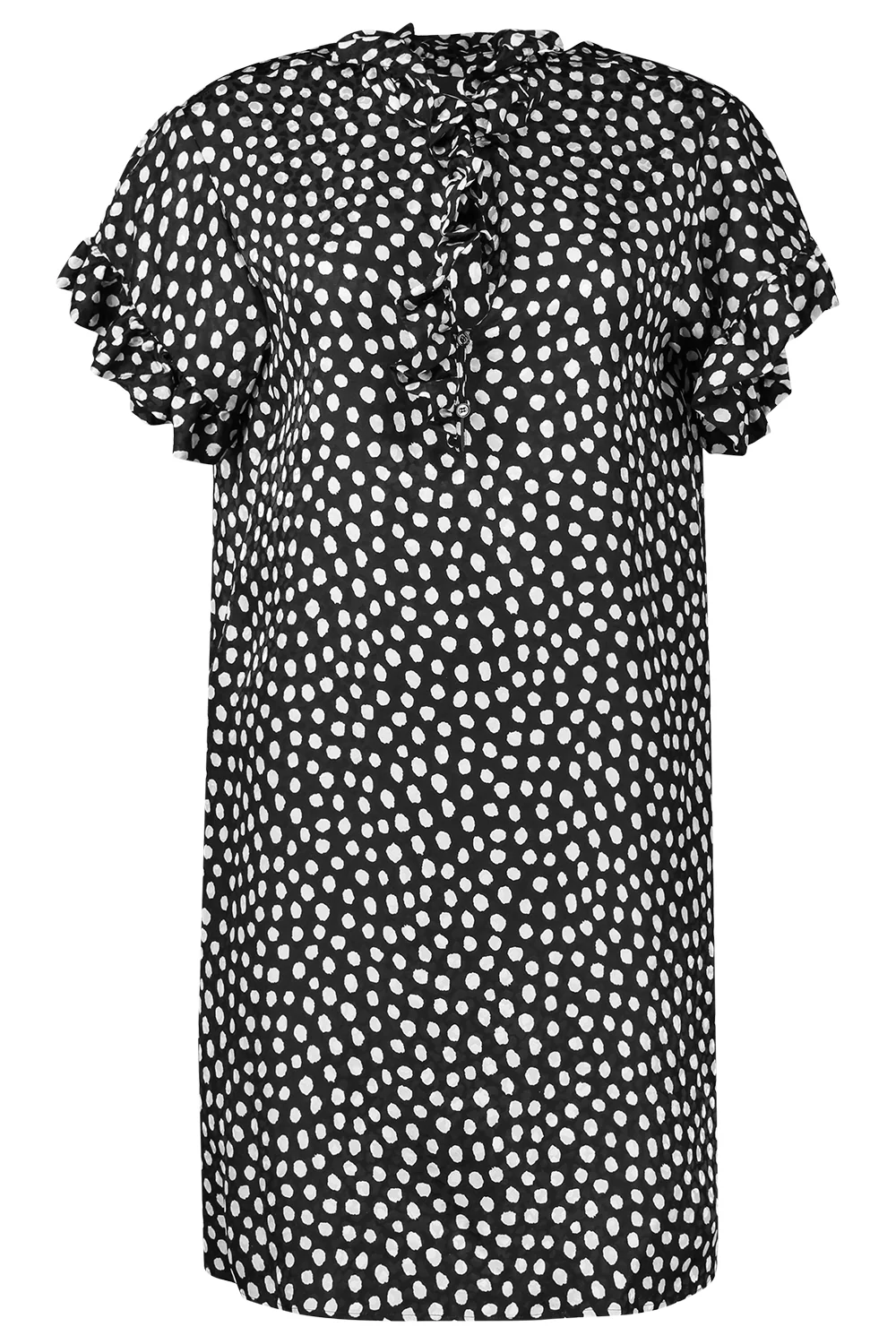 Silk Mini Ruffle Dress