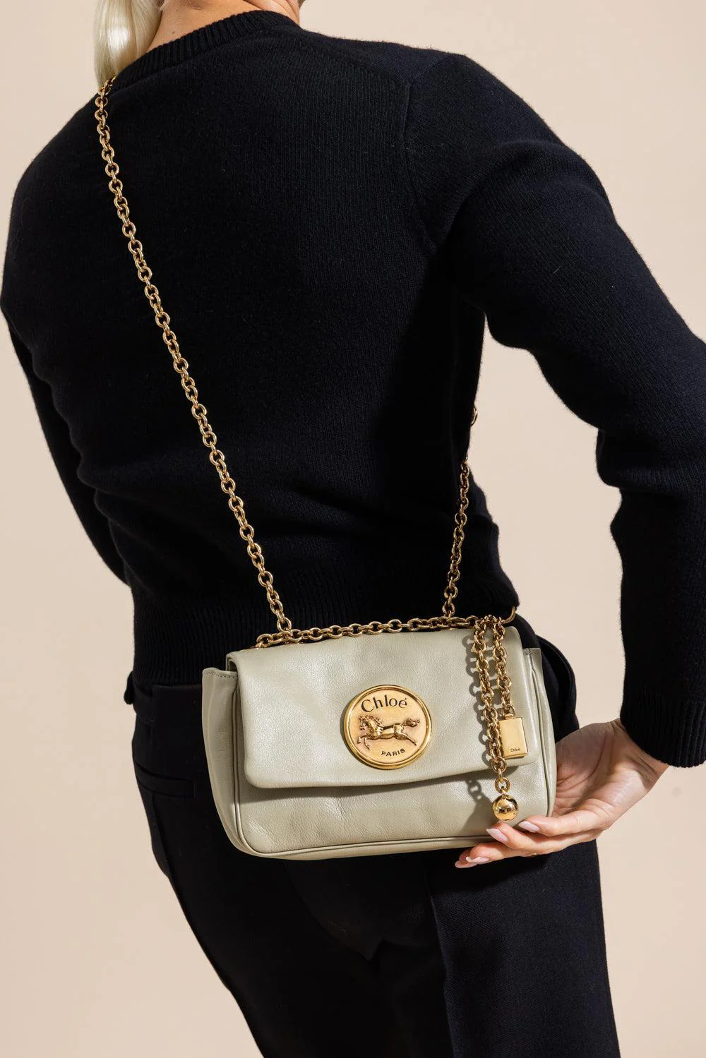 Small Chloé Heritage Shoulder Bag - Beige - Image 2