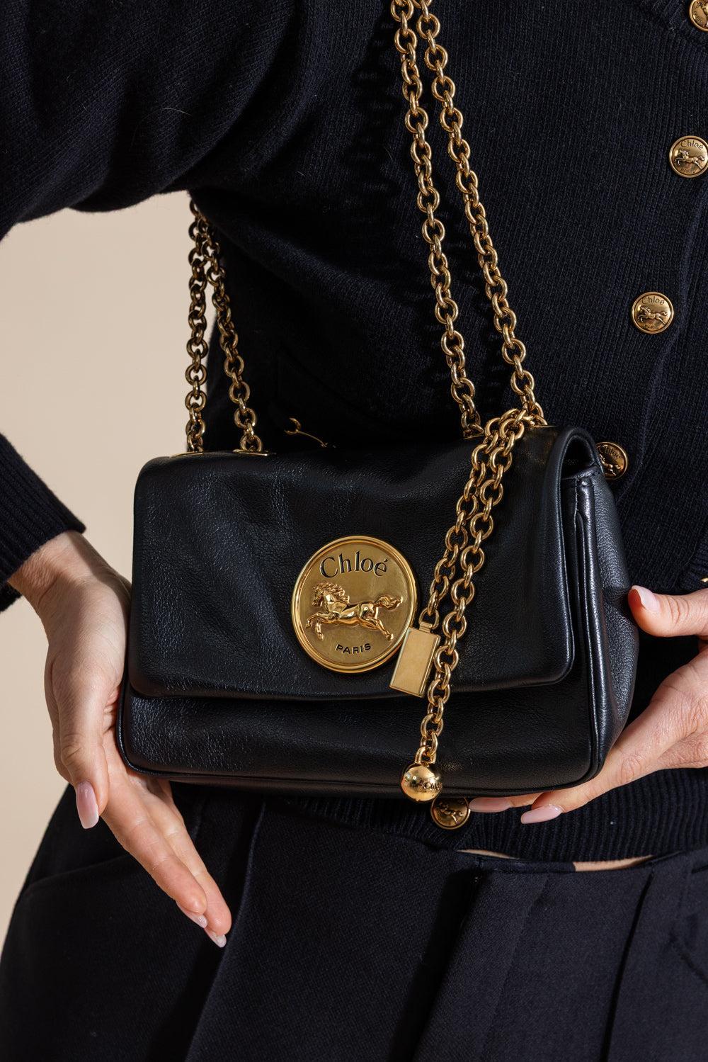Small Chloé Heritage Shoulder Bag - Black - Image 2