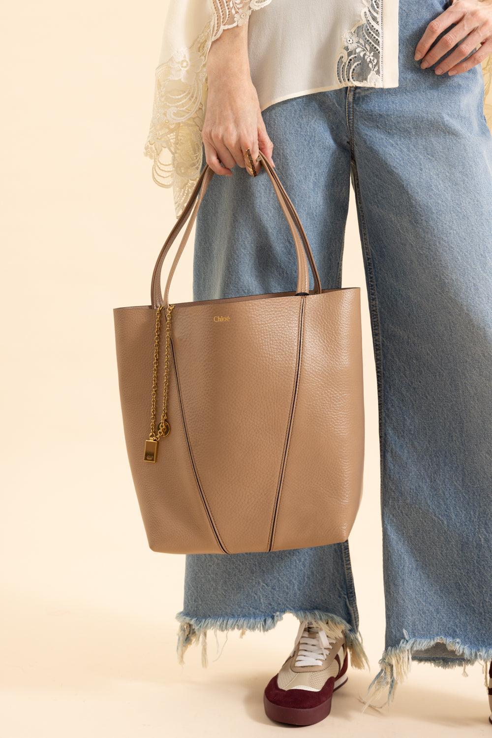 Small Spin Leather Shoulder Bag - Woodrose - Image 4