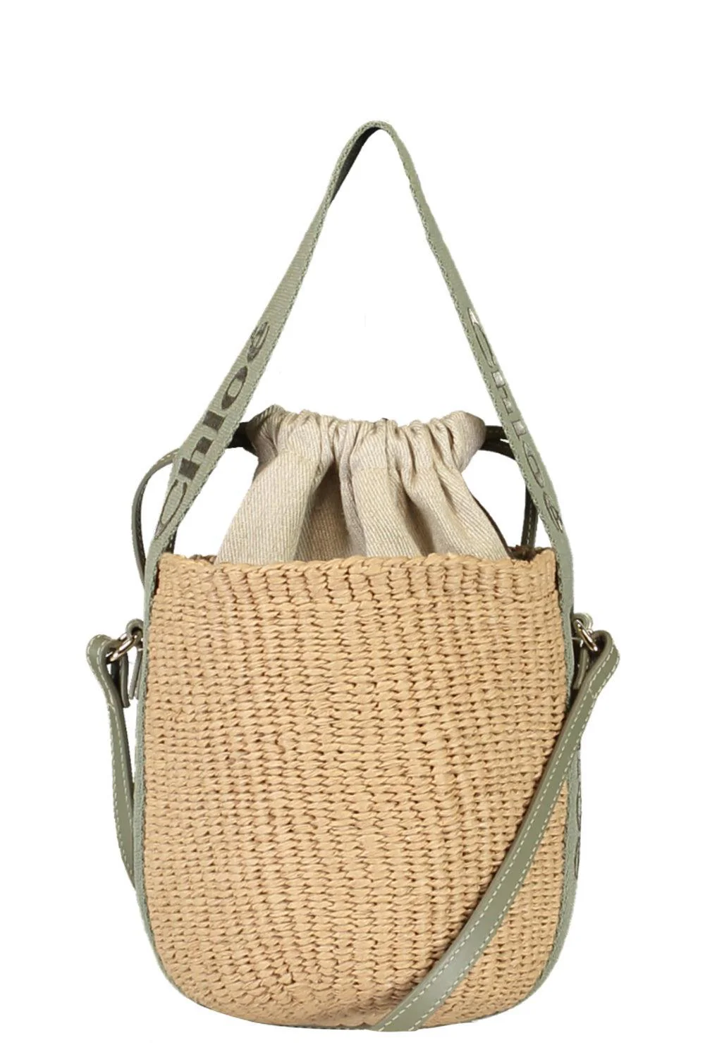 Small Woody Basket Bag - Aloe Green