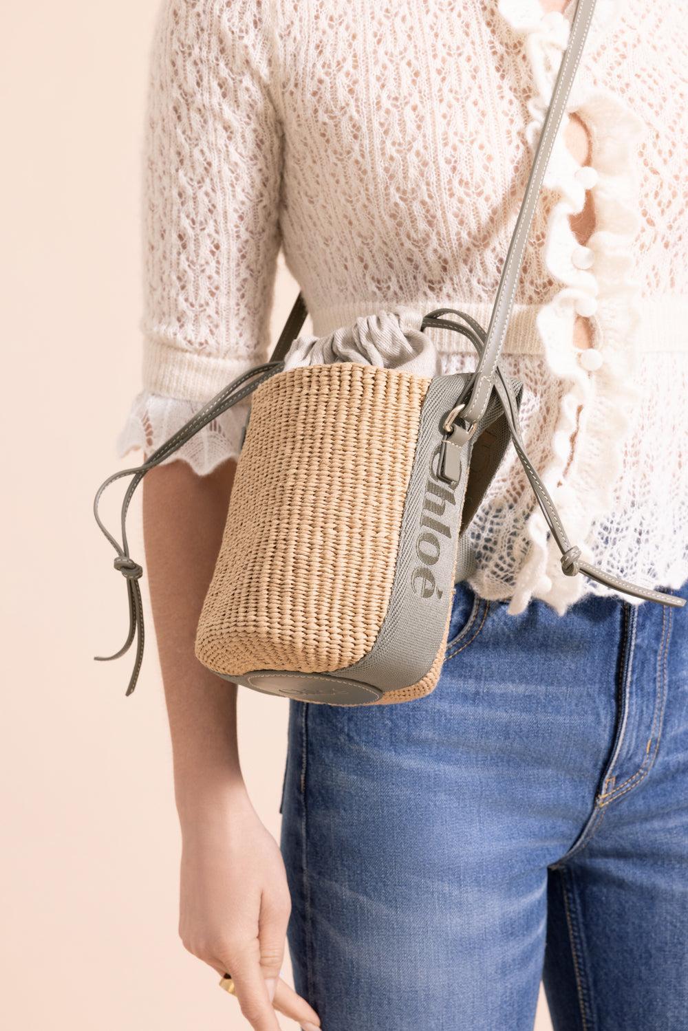 Small Woody Basket Bag - Aloe Green - Image 4