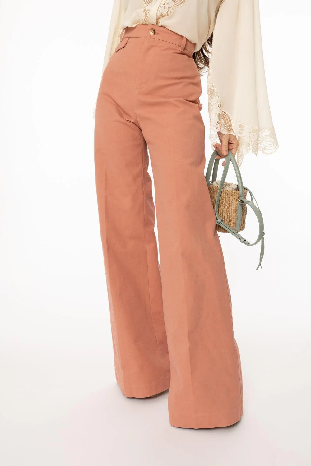 Wide Leg Flared Pants - Image 3