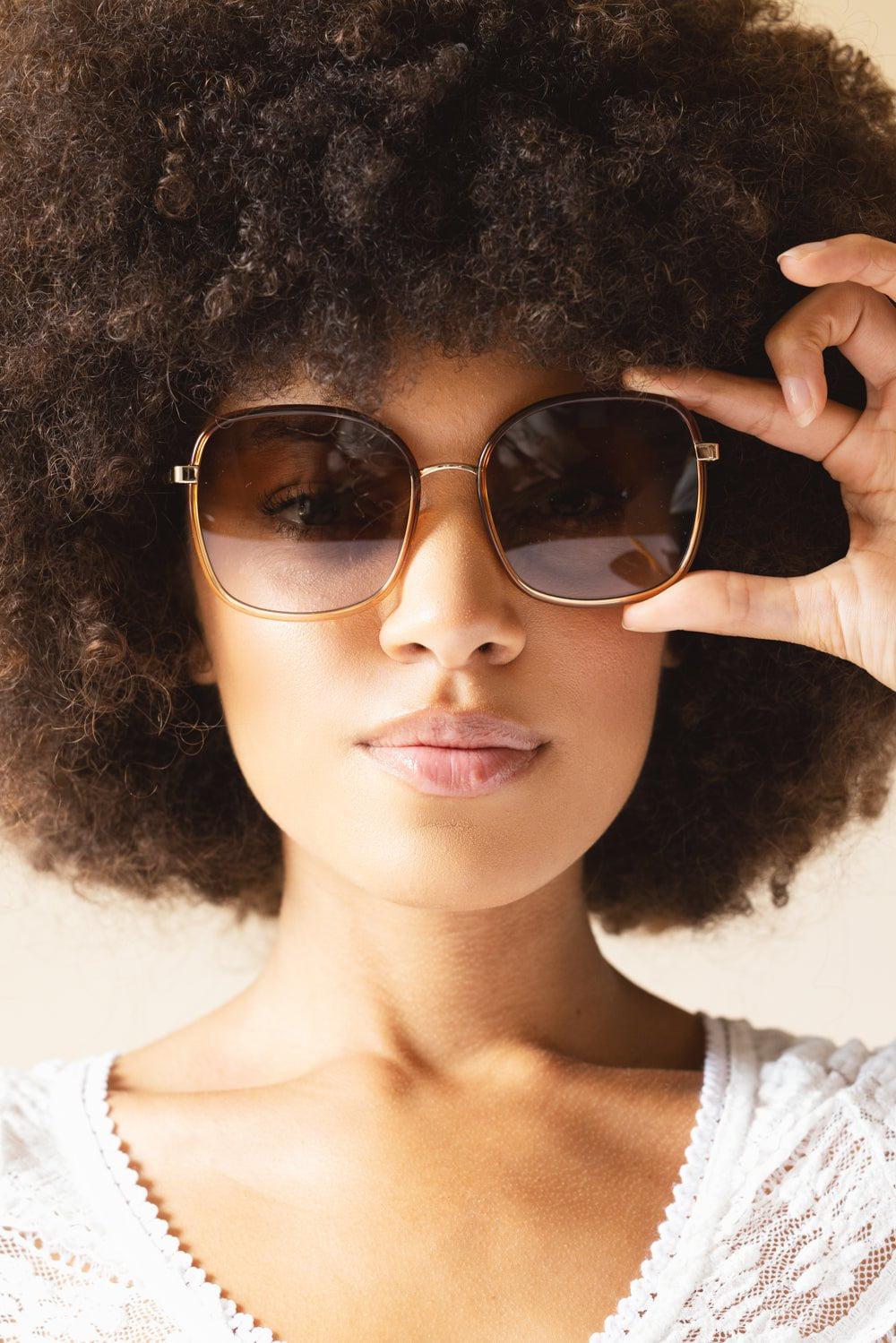 Full Rim Sunglasses - Brown - Image 4