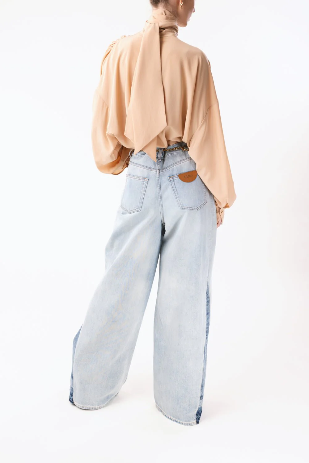 Long Sleeve Tie Front Blouse - Image 4