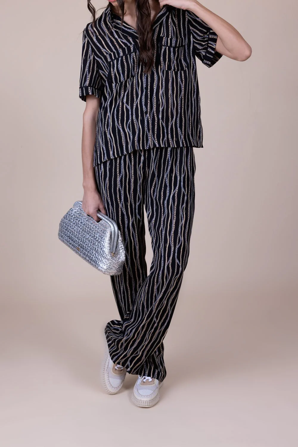 Printed Wide Leg Pant - Image 4