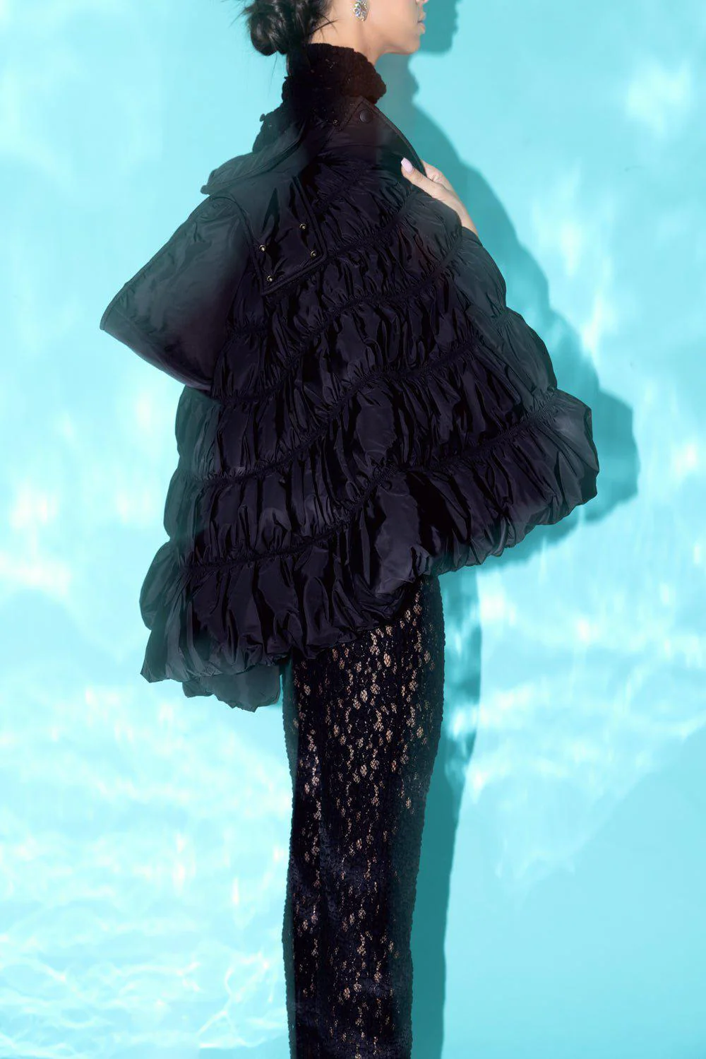 Puffer Cape Coat - Image 4