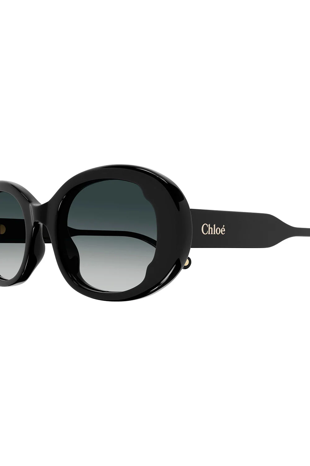 Round Sunglasses - Black Grey - Image 4