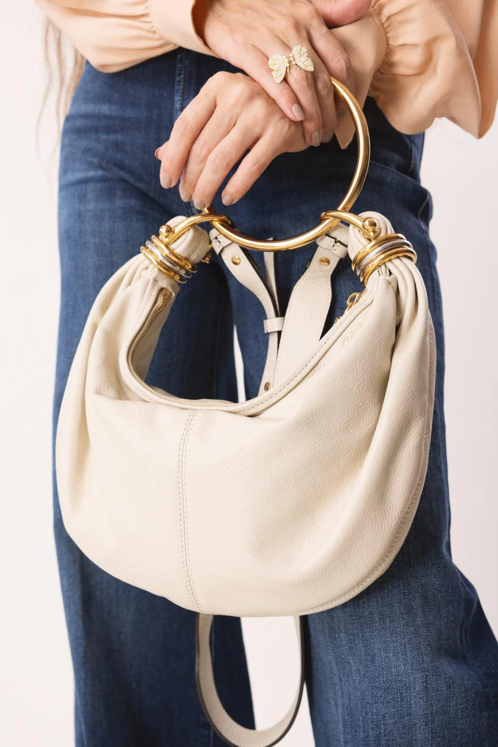 Small Bracelet Hobo Bag - Vegetable Beige - Image 2