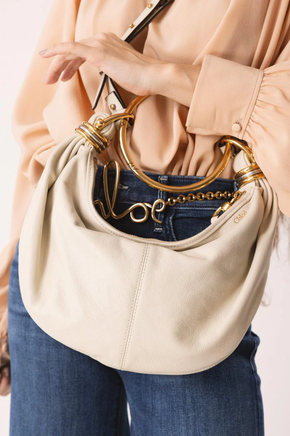 Small Bracelet Hobo Bag - Vegetable Beige - Image 3