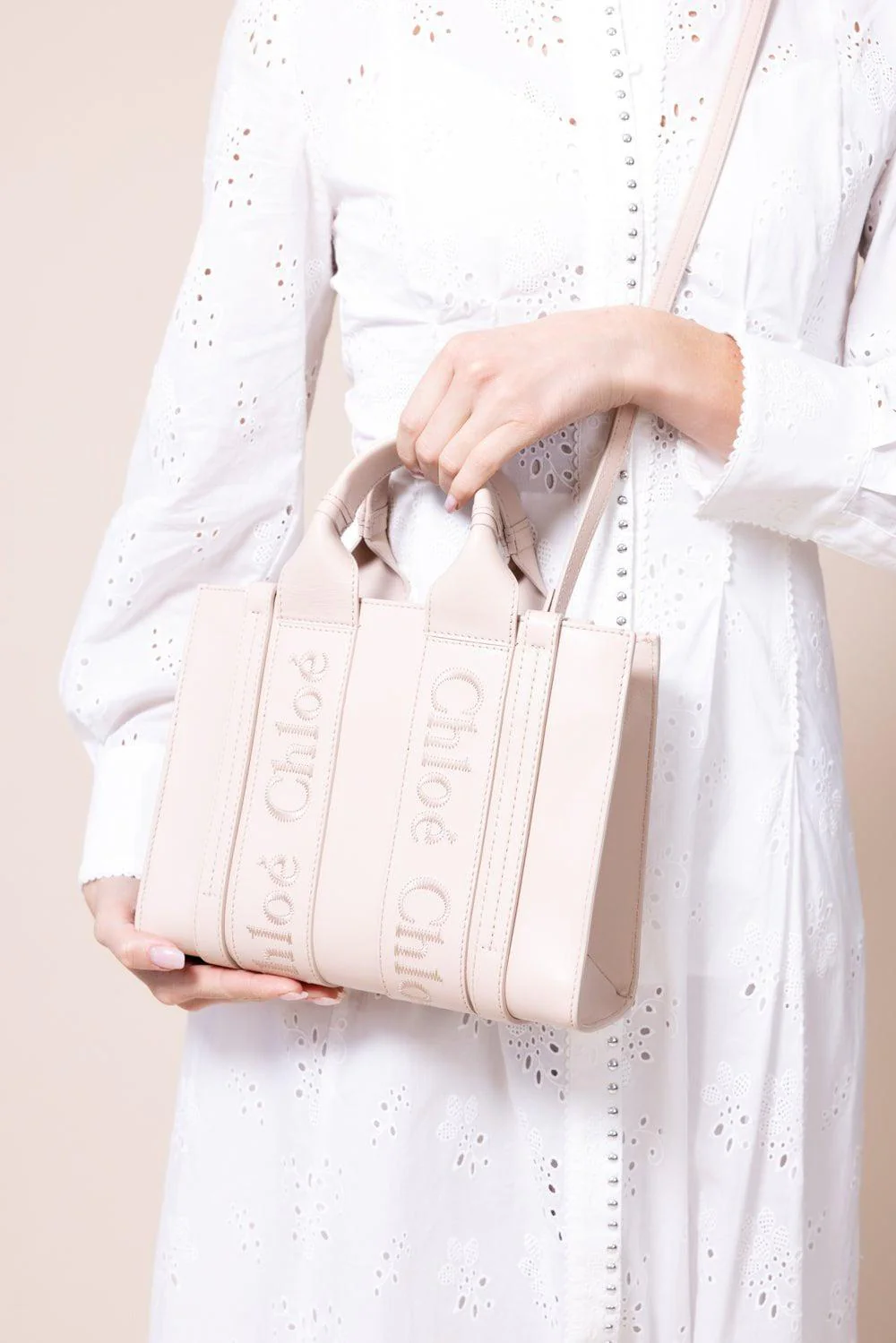 Small Woody Tote Bag - Cement Pink - Image 2