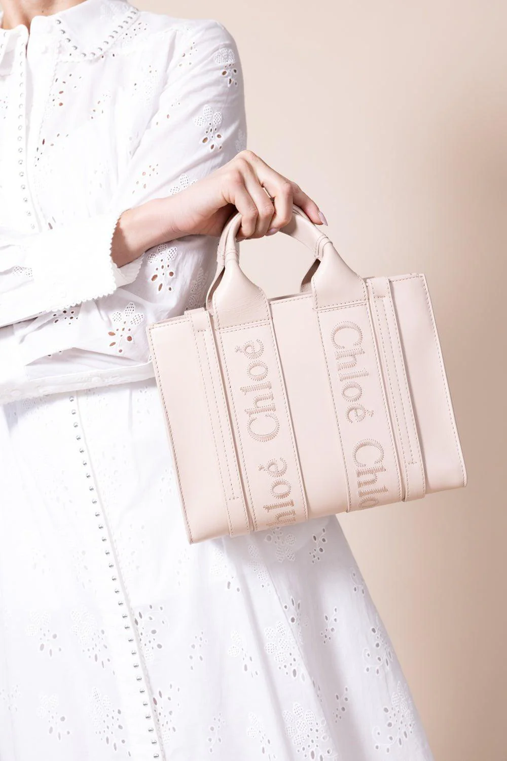 Small Woody Tote Bag - Cement Pink - Image 3