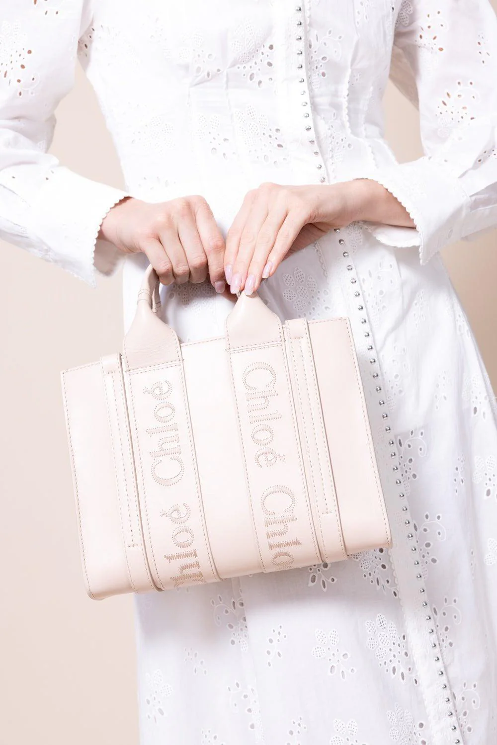 Small Woody Tote Bag - Cement Pink - Image 4