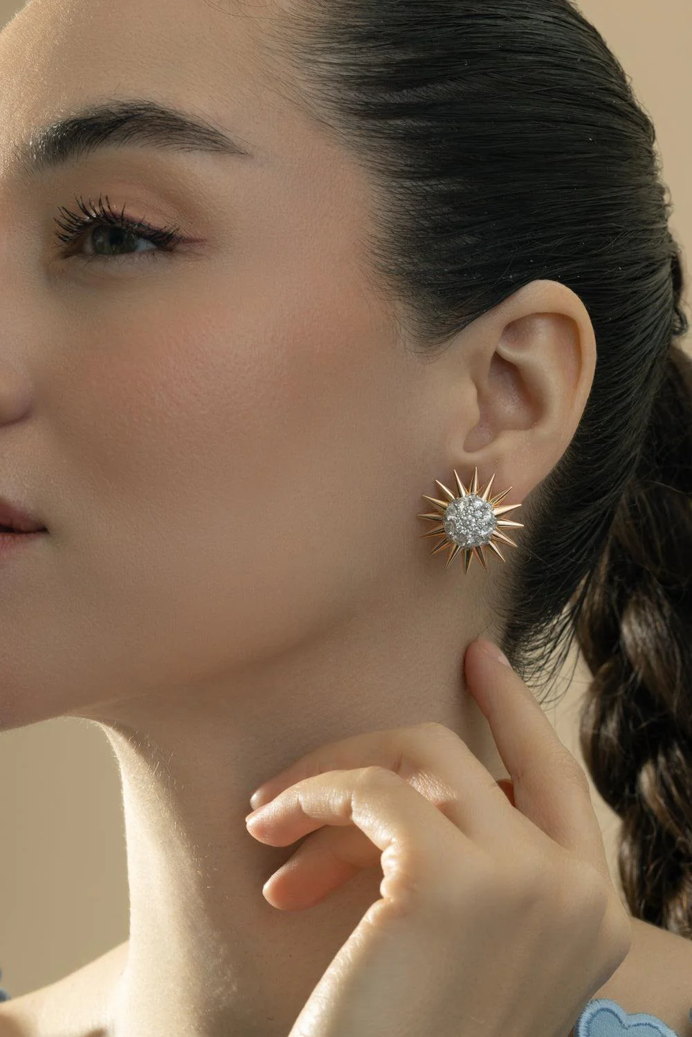 Diamond Spike Earrings - Image 4