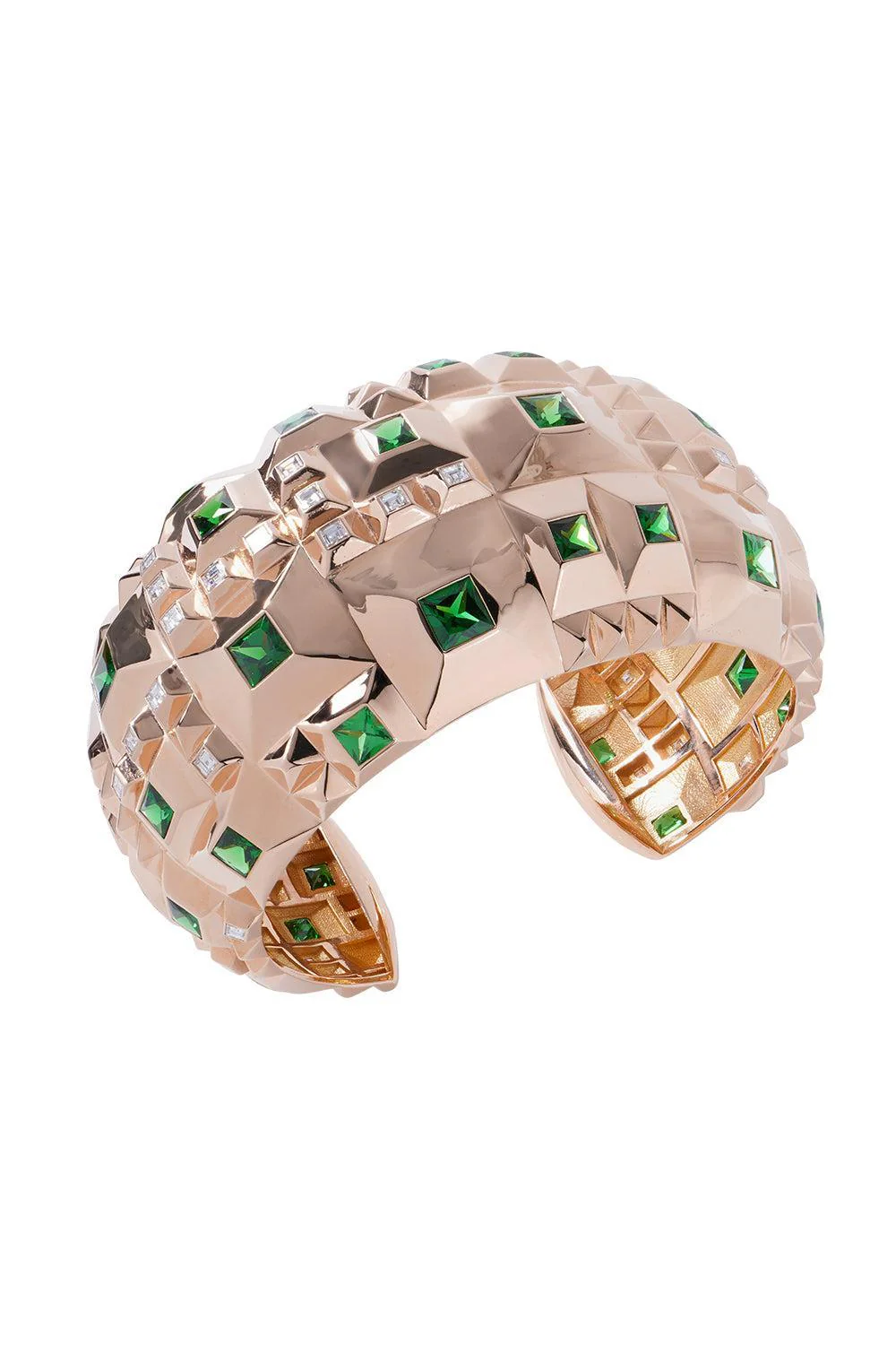 Diamond Tsavorite Cuff Bracelet