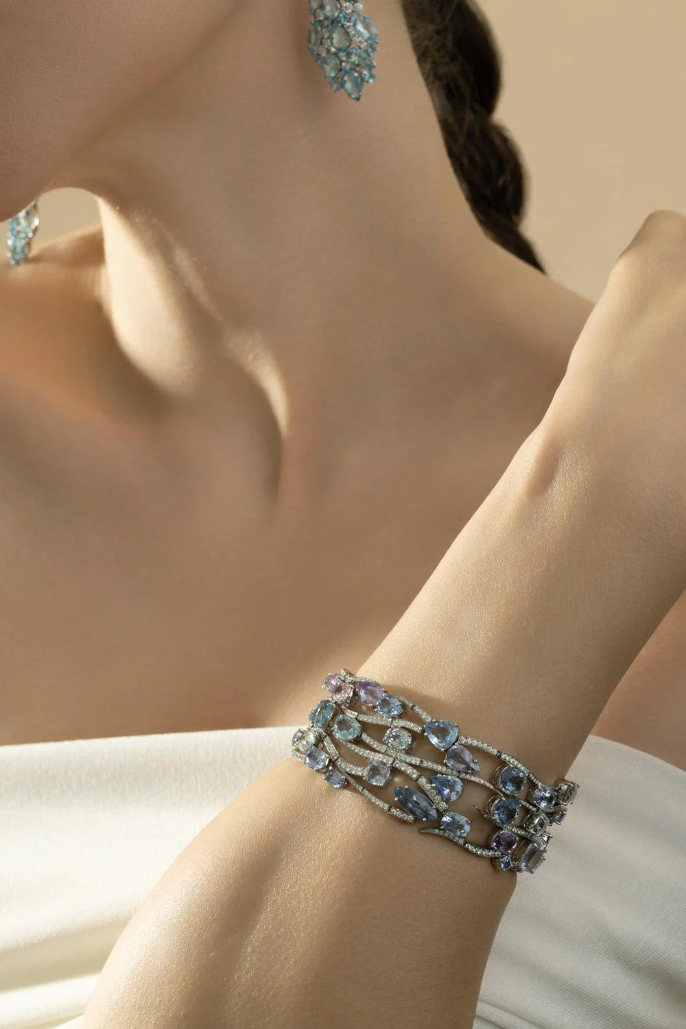 Mixed Sapphire Diamond Frost Bracelet - Image 3