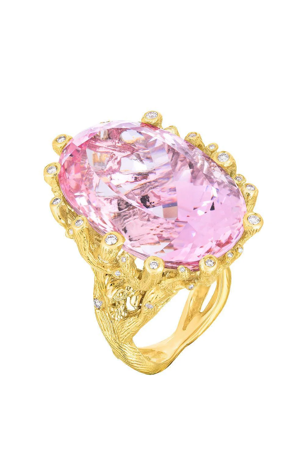 Morgnite Diamond Ring