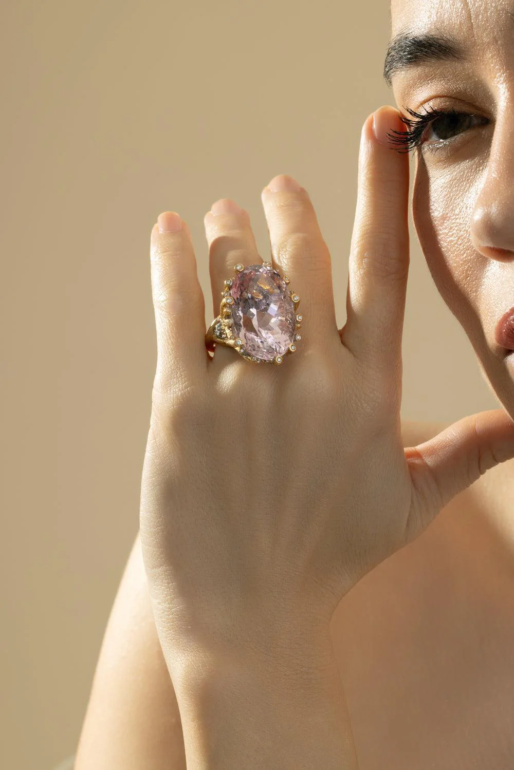 Morgnite Diamond Ring - Image 3