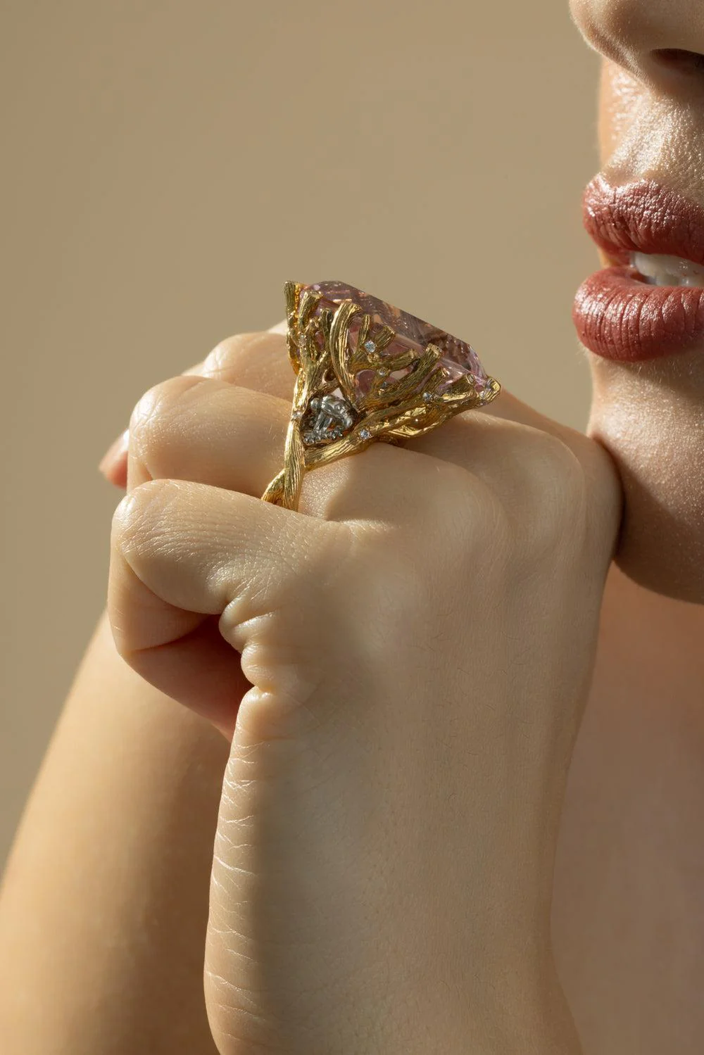 Morgnite Diamond Ring - Image 4