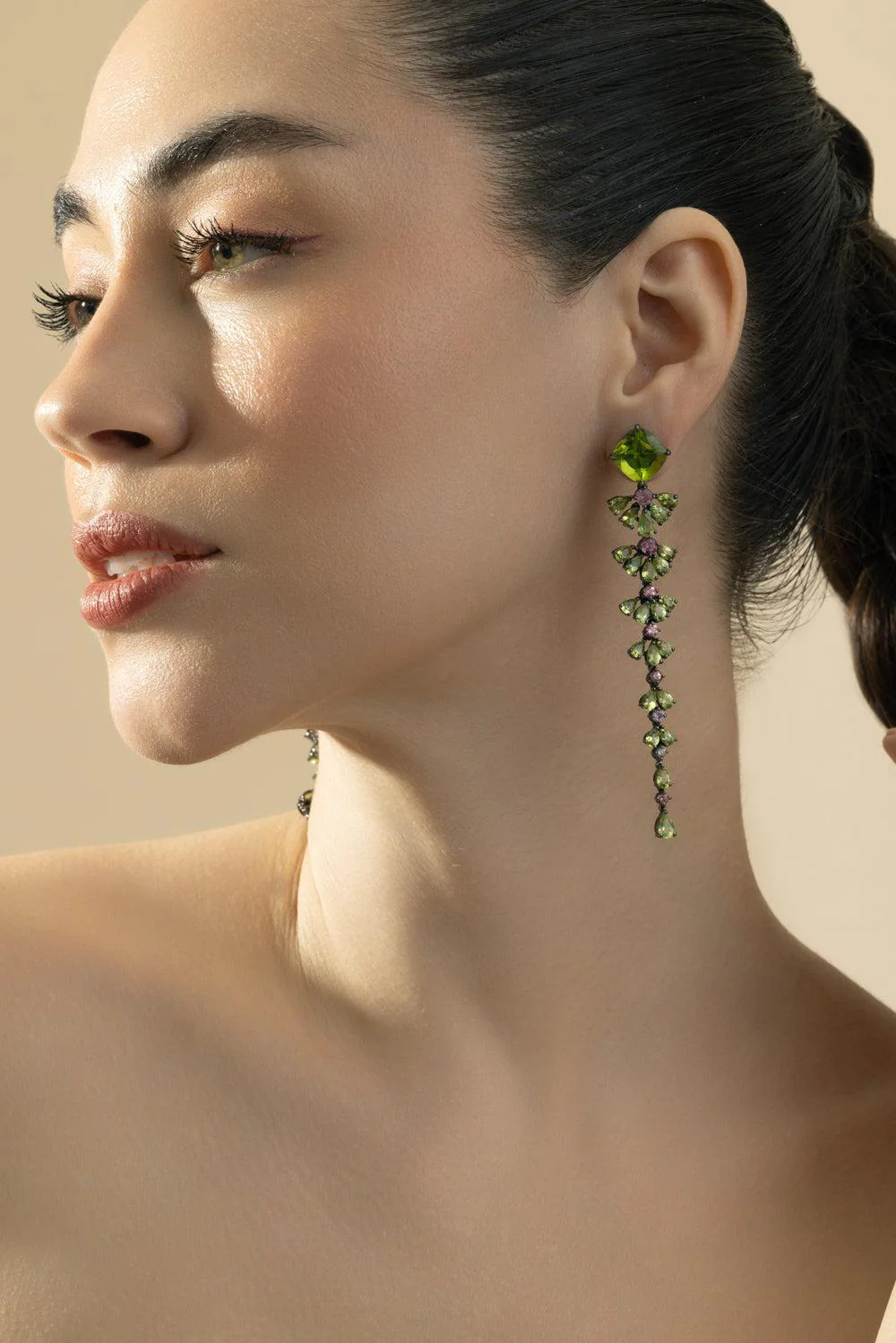 Peridot Tourmaline Earrings - Image 3