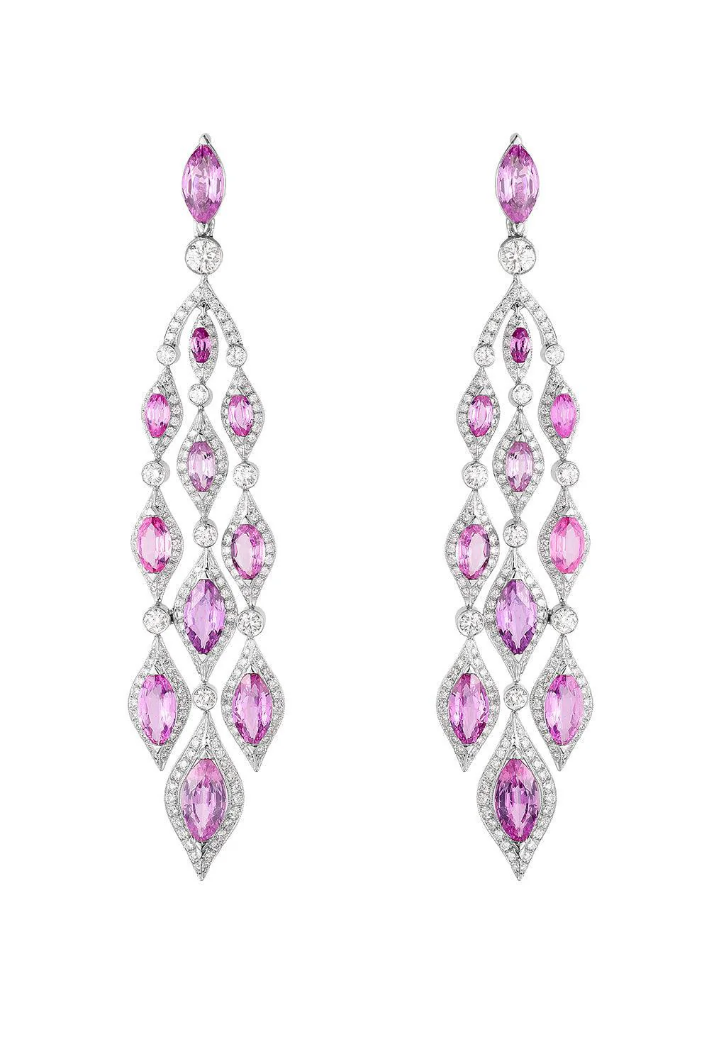 Sapphire Diamond Chandelier Earrings