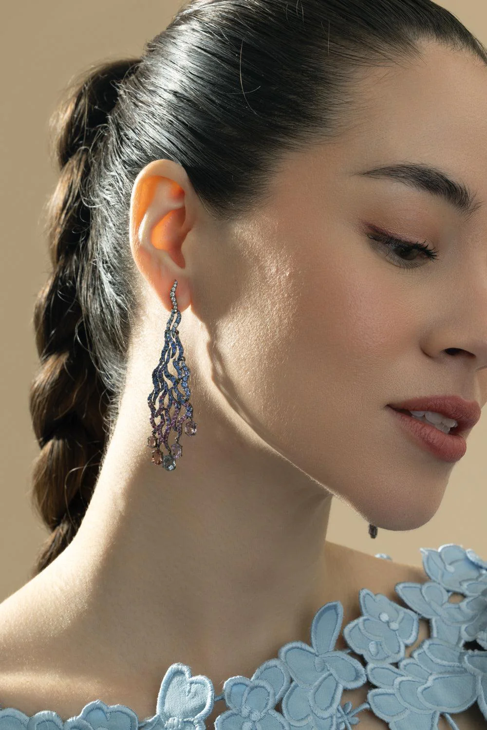 Sapphire Forest Earrings - Image 4