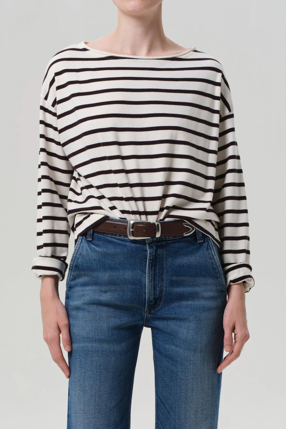 Boat Neck Long Sleeve Top - Image 4