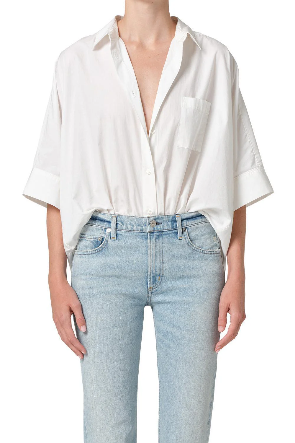 Claire Origami Shirt - Optic White - Image 2