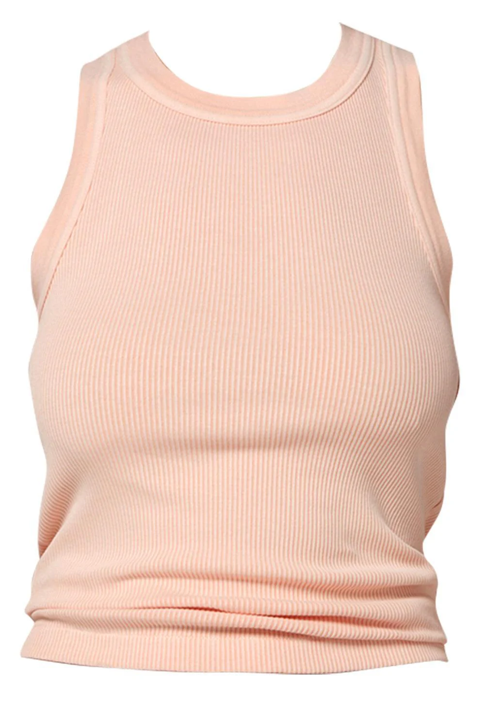 Isabel Rib Tank - Melon Crème