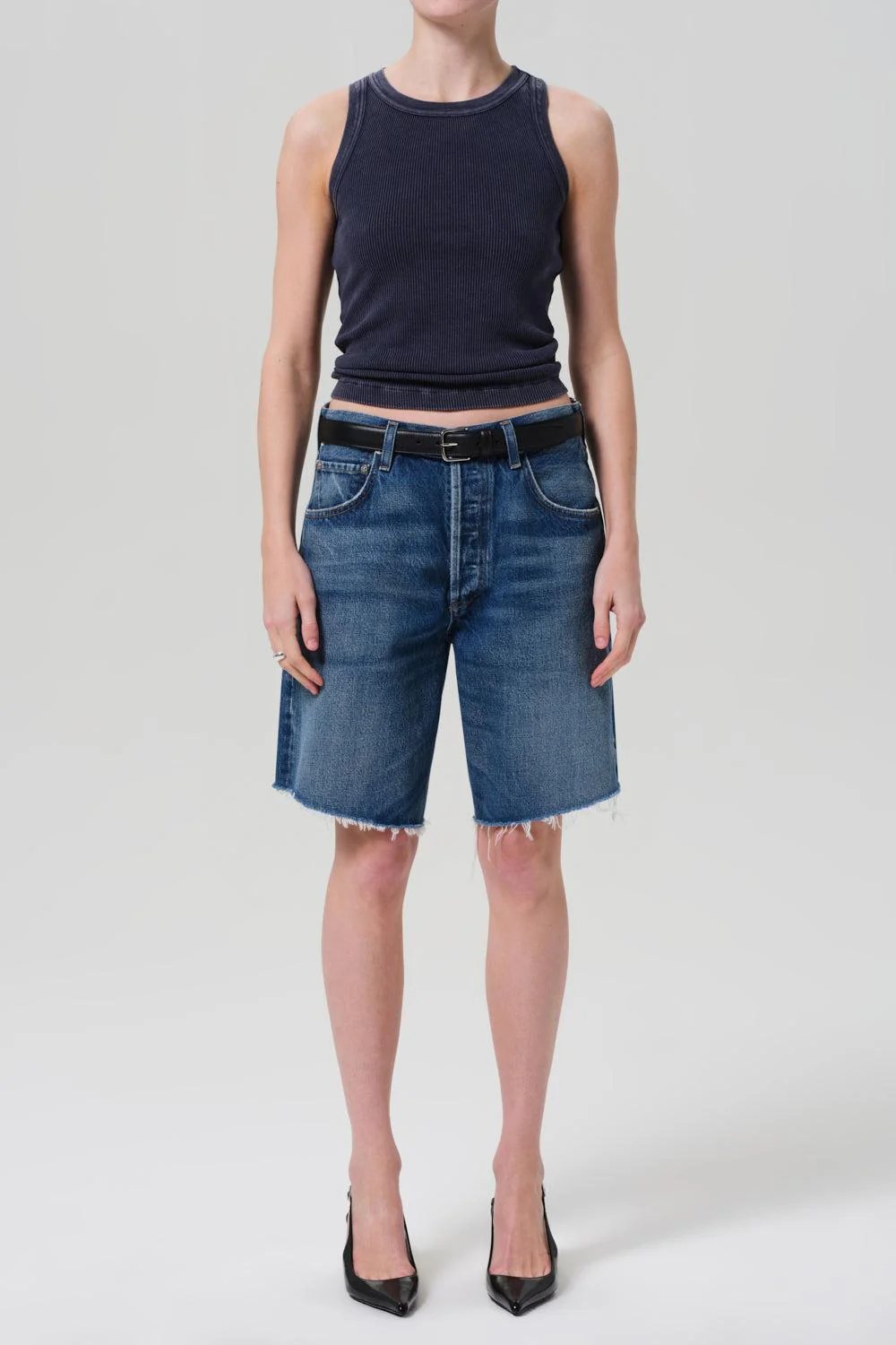 Isabel Rib Tank - Mineral Navy - Image 2