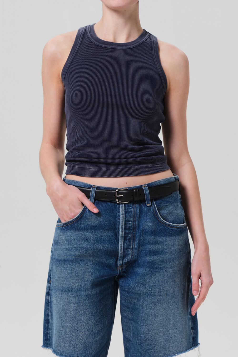 Isabel Rib Tank - Mineral Navy - Image 3