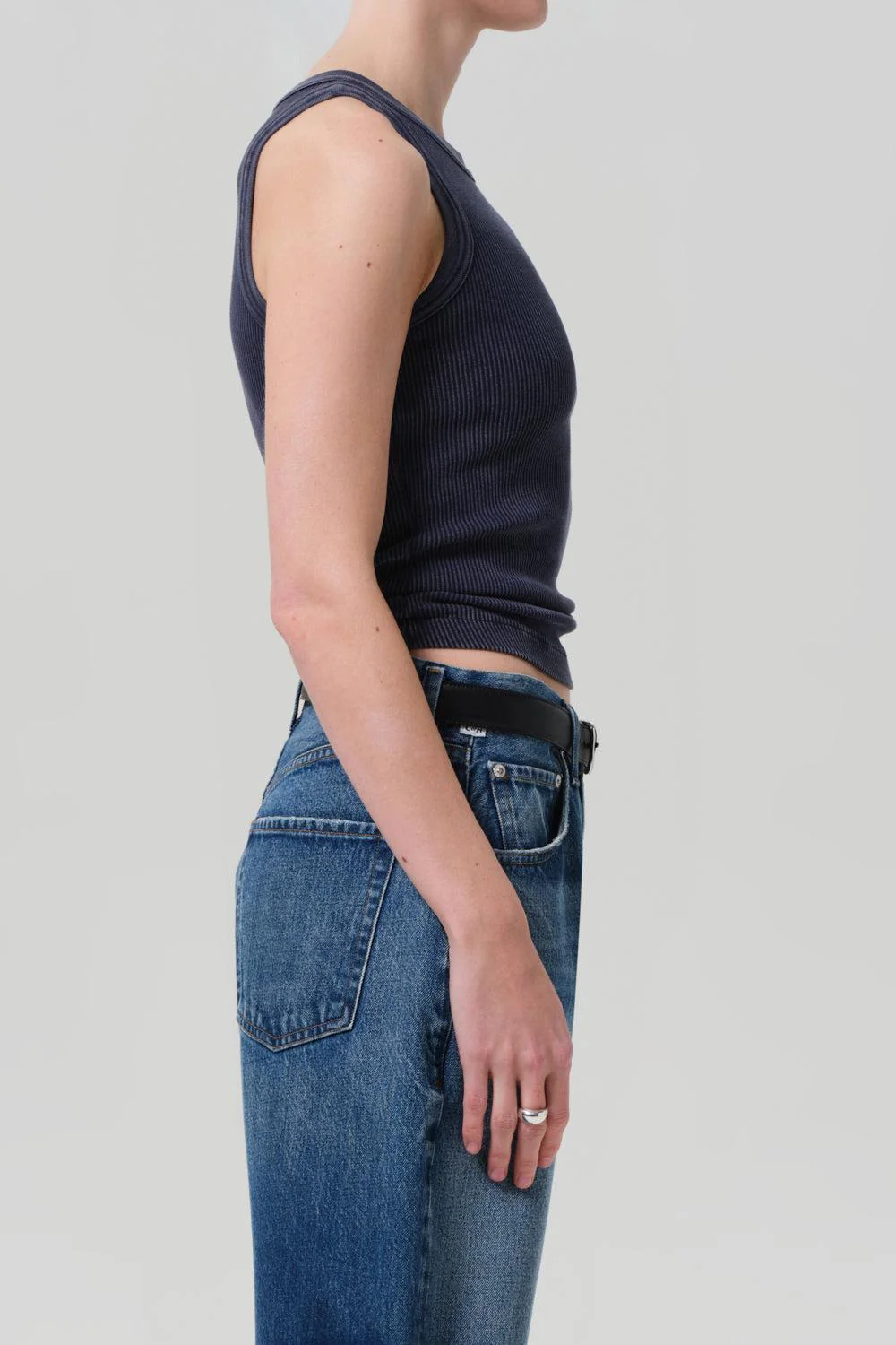 Isabel Rib Tank - Mineral Navy - Image 5