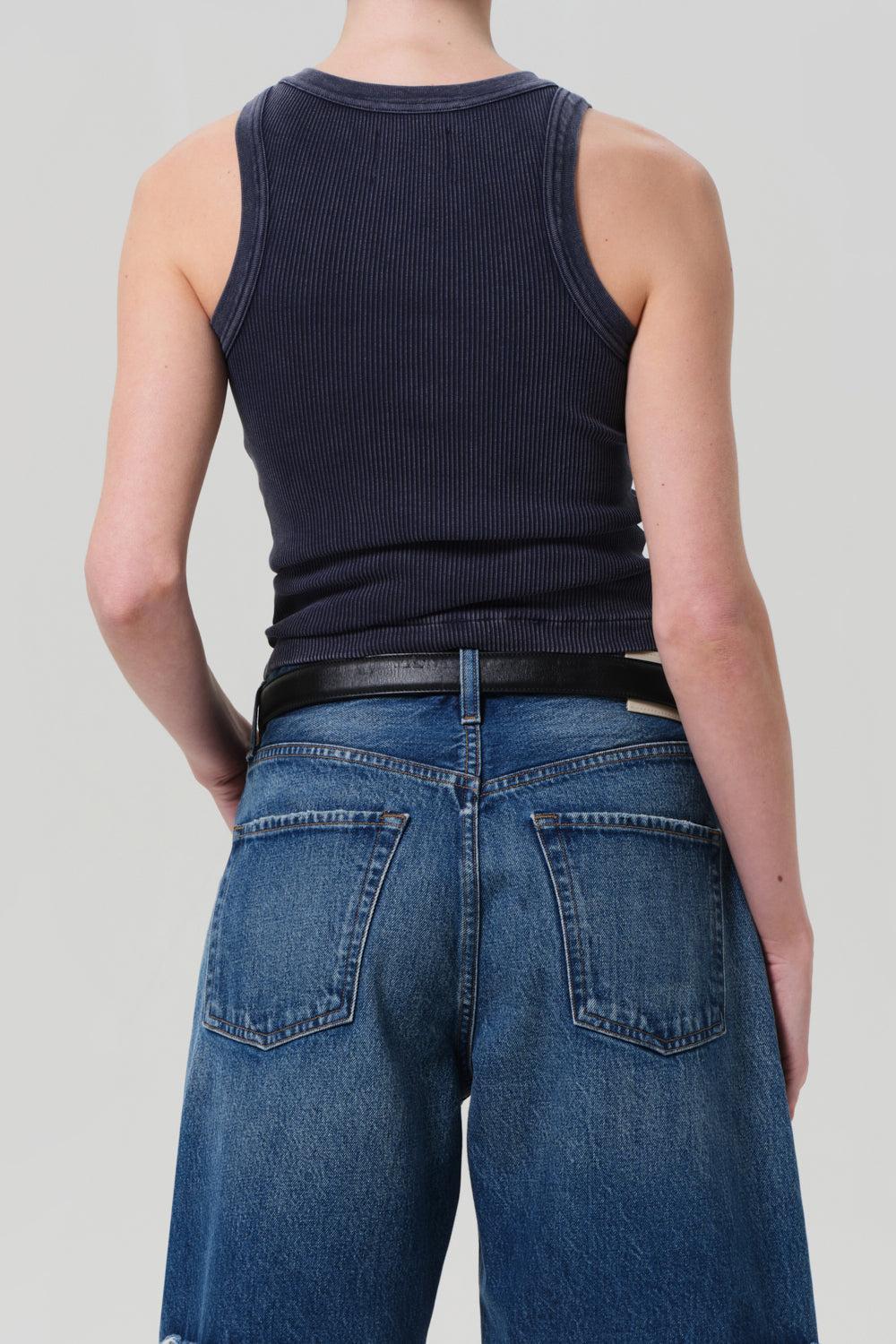 Isabel Rib Tank - Mineral Navy - Image 6
