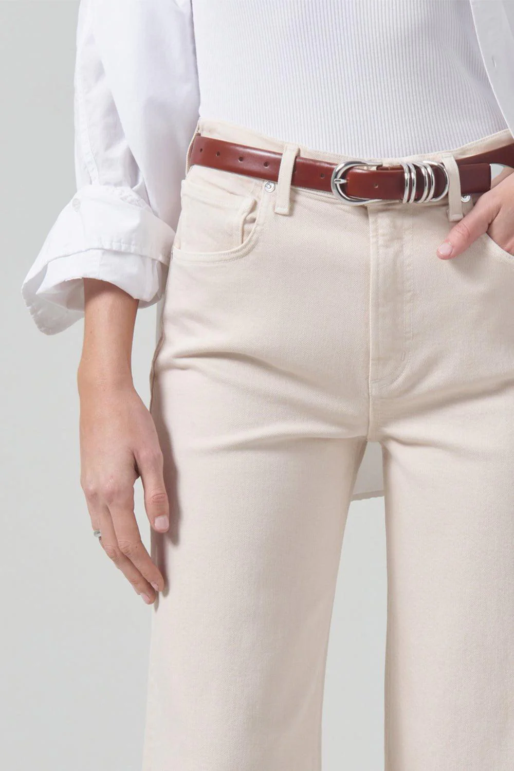 Lyra Crop Pant - Almondette - Image 4