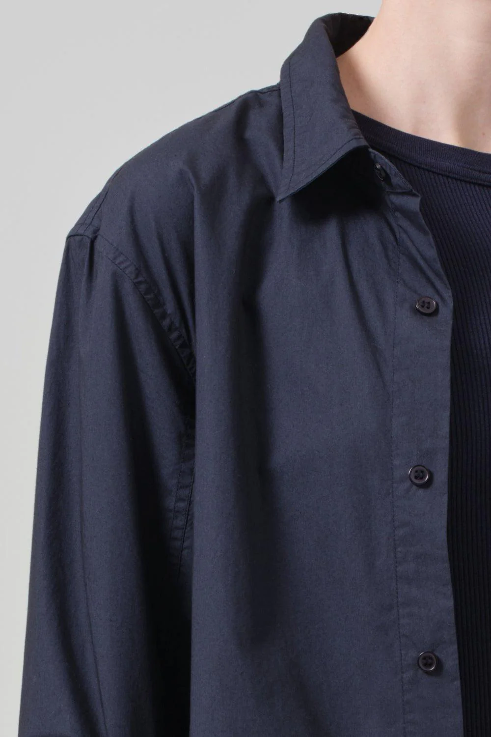 Shrunken Kayla Shirt - Navy - Image 4