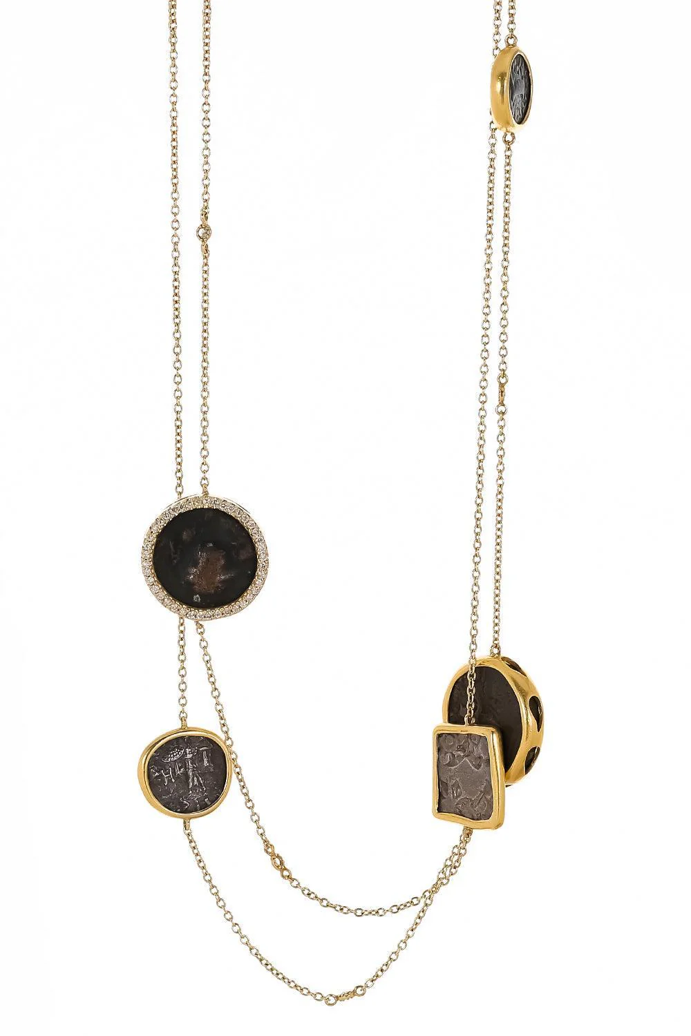 Diamond Antiquity Coin Necklace