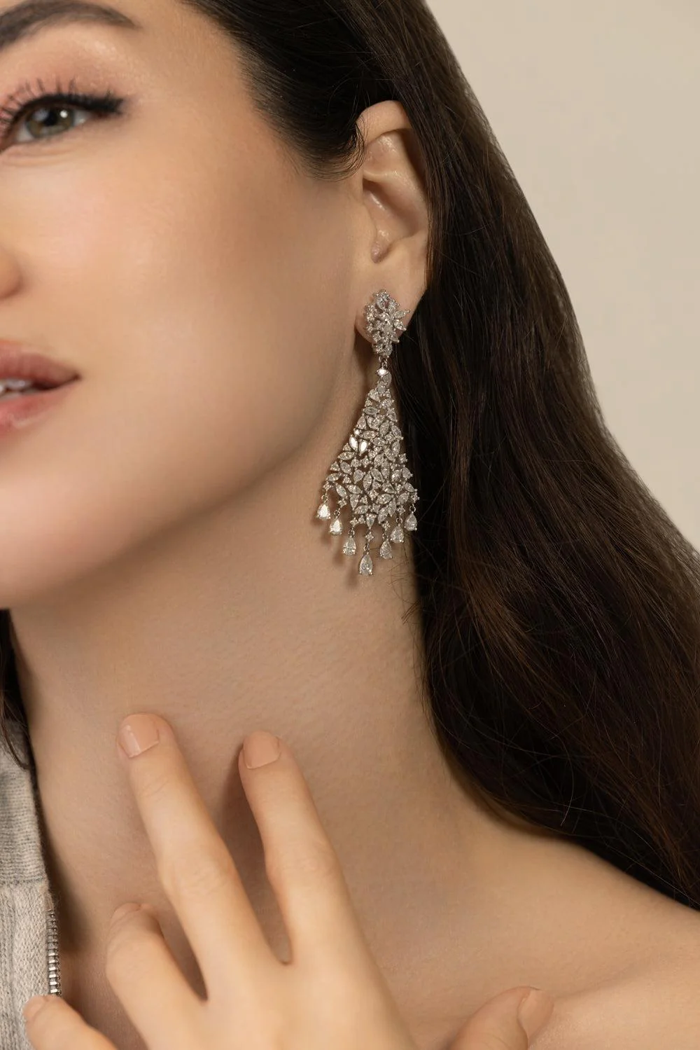 Diamond Drop Earrings - Image 2