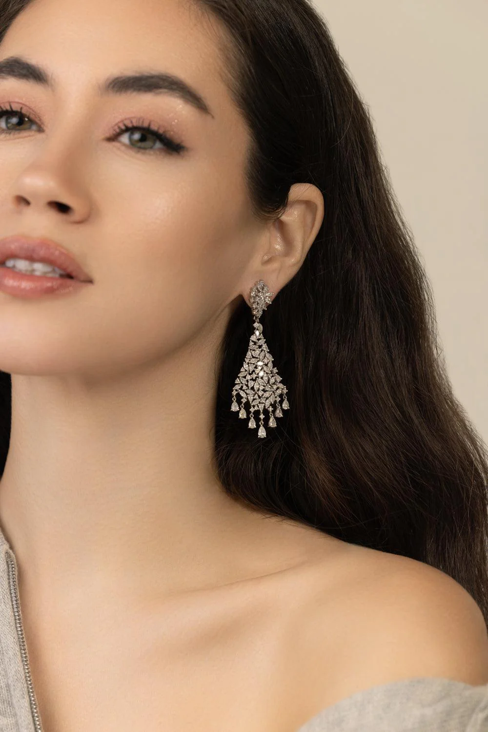 Diamond Drop Earrings - Image 3