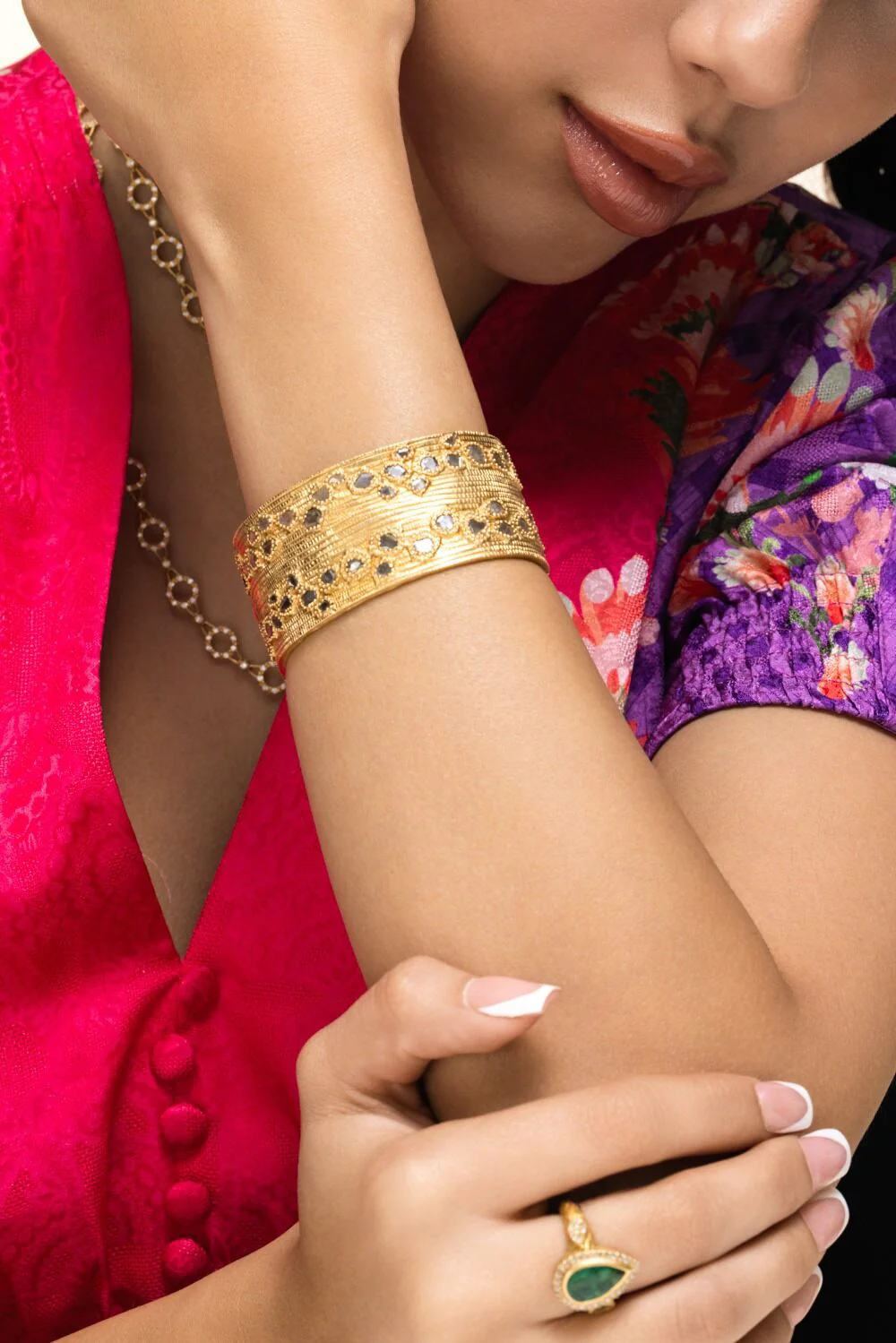 Diamond Eternity Cuff Bracelet - Image 2